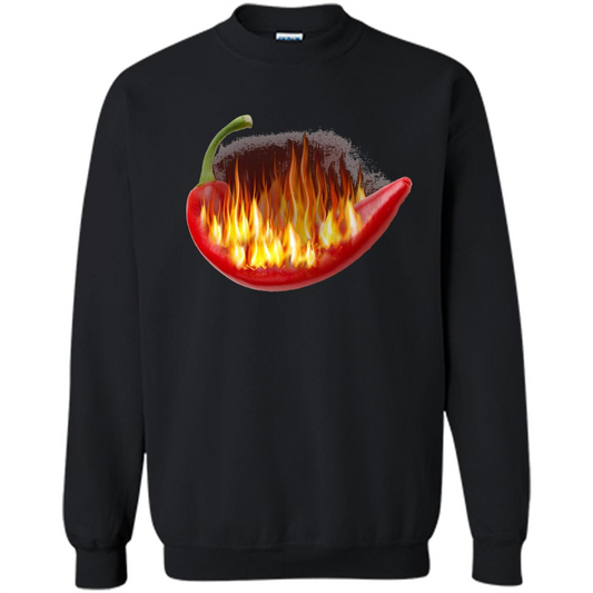 Hot Pepper On Fire T-shirt Black