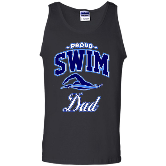 Men's Proud Swim Dad T-shirt Black