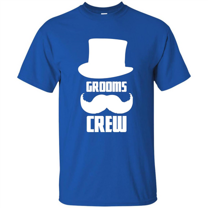 Grooms Crew T-shirt Funny Bachelor and Groom Party T-Shirt Royal