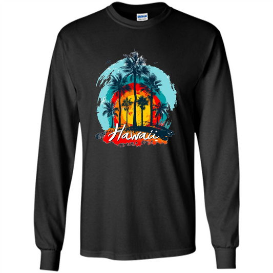 Summer T-shirt Hawaiian Islands Aloha T-Shirt Black