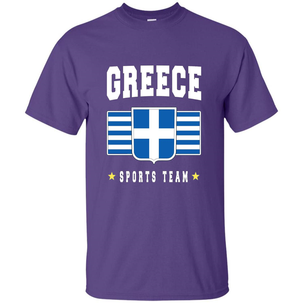 GREECE T-shirt Greek Flag T-shirt Sports Team Purple