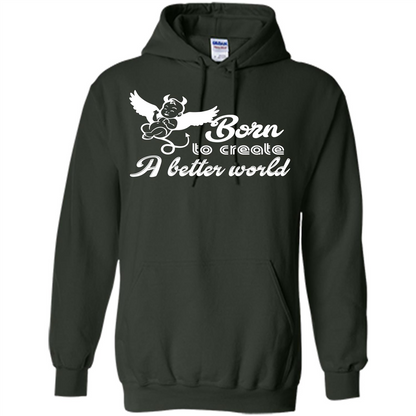 Baby T-shirt Born To Create A better World T-shirt Forest Green
