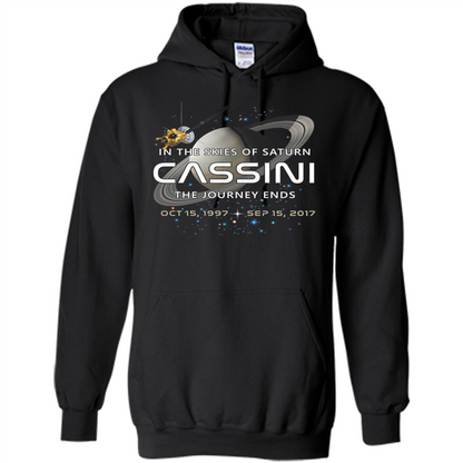 Cassini Spacecraft End Of Mission At Saturn T-Shirt Black