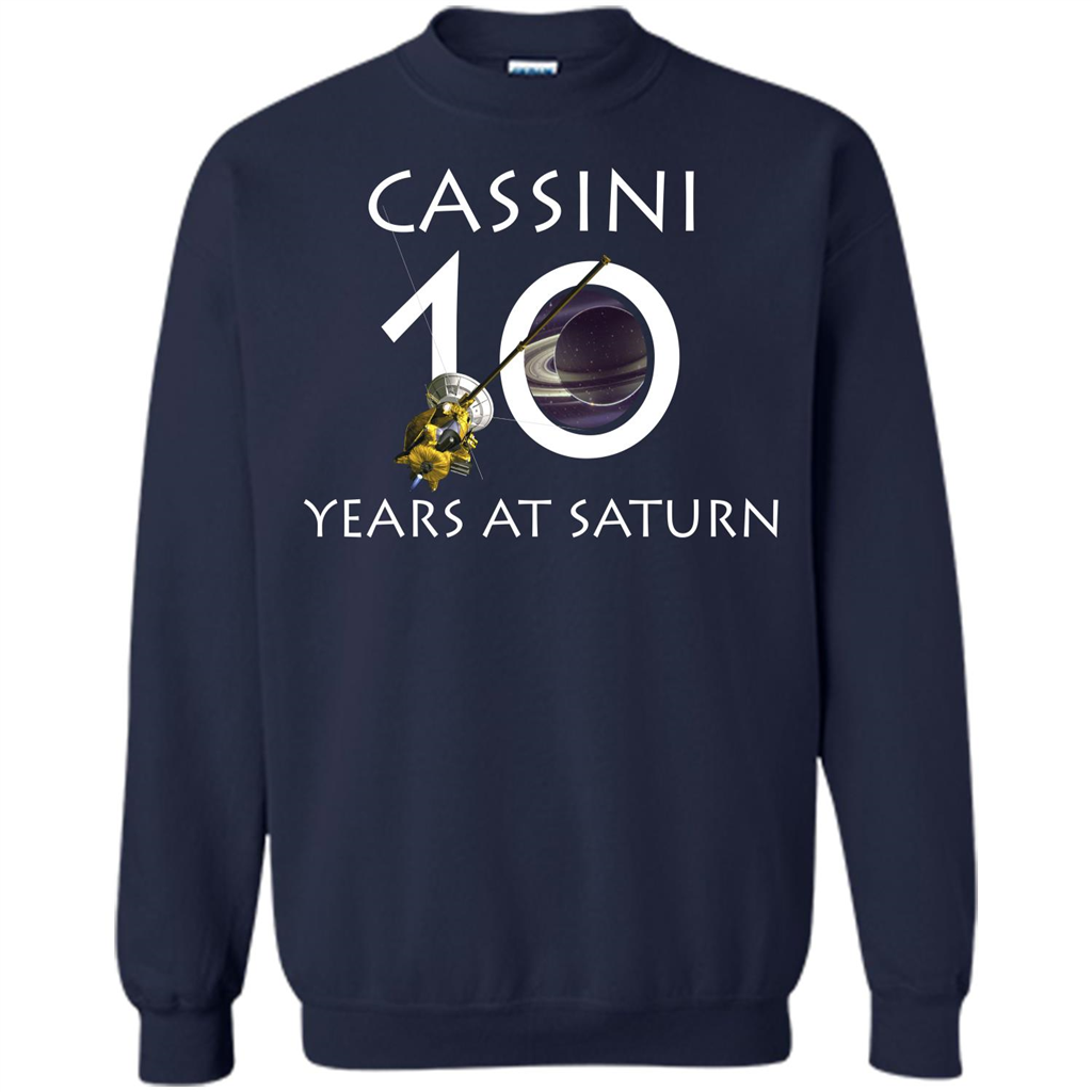 Cassini Grand Finale T-shirt Cassini 10 Years At Saturn T-shirt Navy