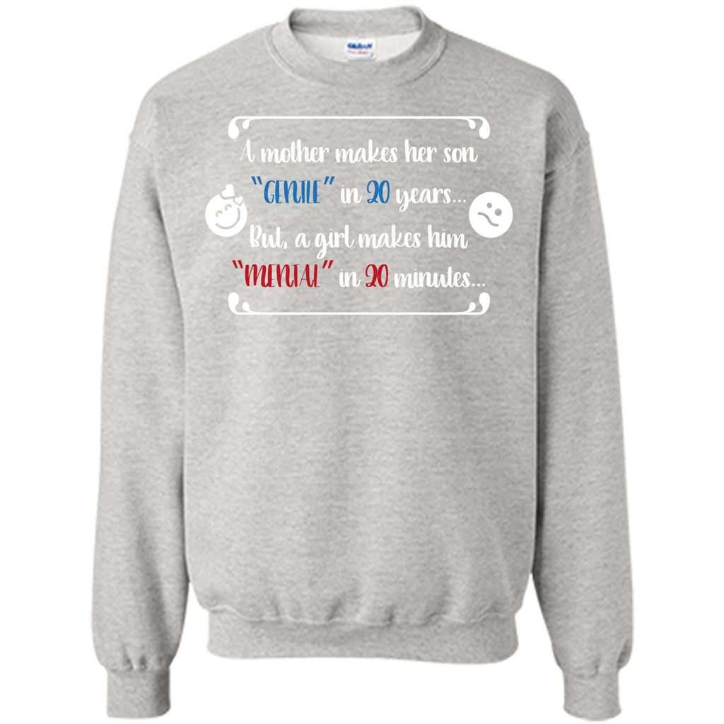 Funny T-shirt A Girl Makes Him Mental In 20 Minuutes Ash