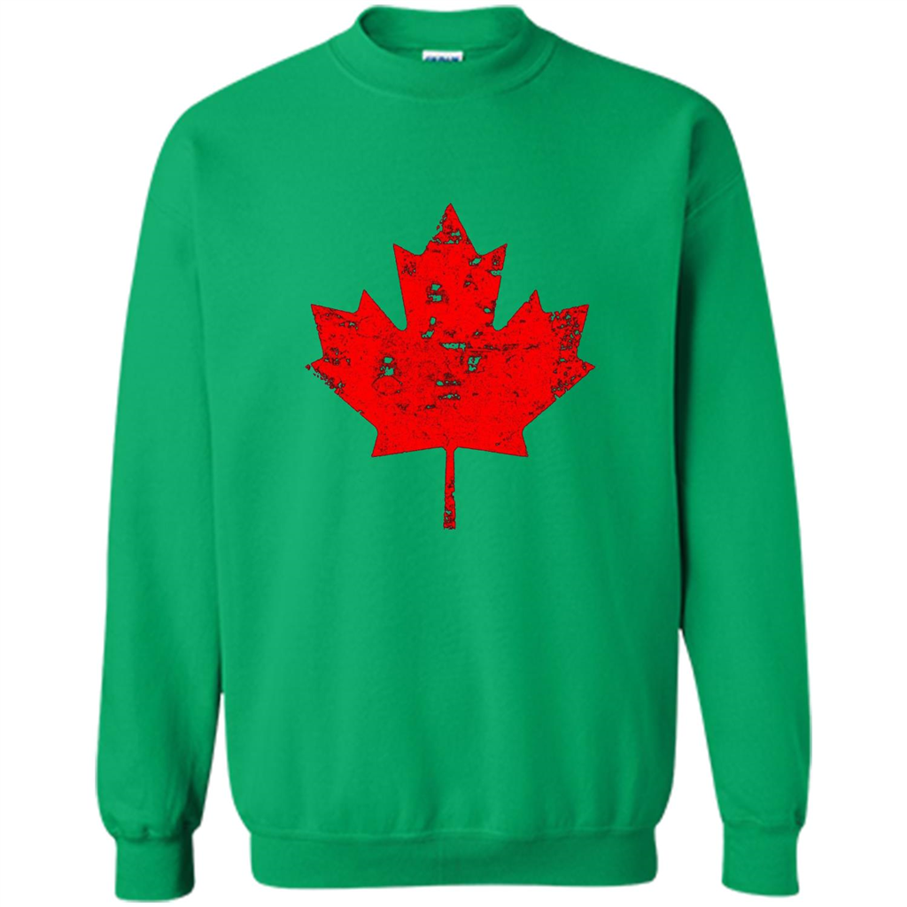 Canada Day T-Shirt. Canada Maple Flag Distressed T-shirt Irish Green