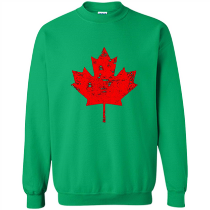 Canada Day T-Shirt. Canada Maple Flag Distressed T-shirt Irish Green