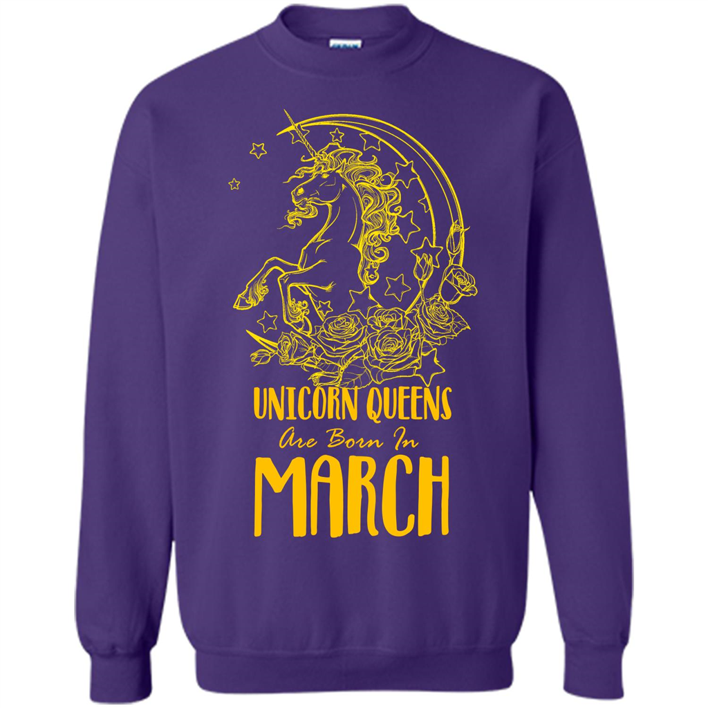 March Unicorn T-shirt Unicorn Queens Are Born In March Purple