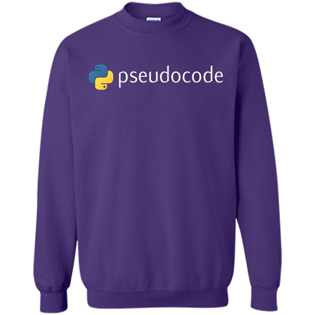 Funny Python Programming Pseudocode T-shirt Purple