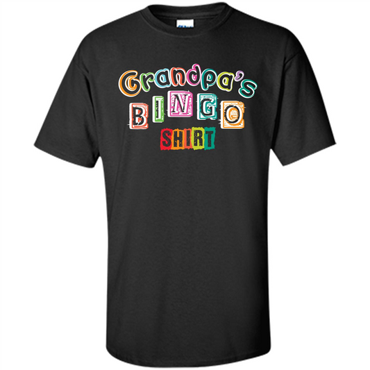 Papa T-shirt GrandpaŠ—Ès Bingo T-shirt Black