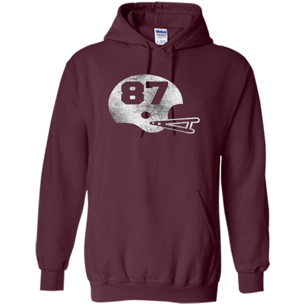 Football Number 87 T-Shirt Player Number Maroon