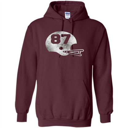 Football Number 87 T-Shirt Player Number Maroon