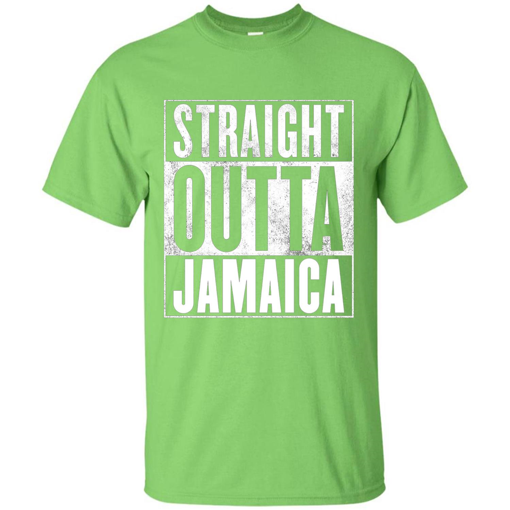 Jamaica T-Shirt - Straight Outta Jamaica T-shirt Lime