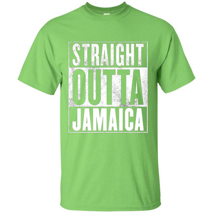 Jamaica T-Shirt - Straight Outta Jamaica T-shirt Lime