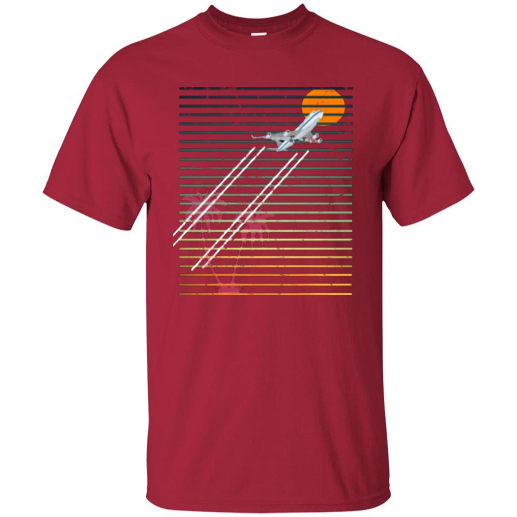 Retro Jet Sunset T-shirt Cardinal