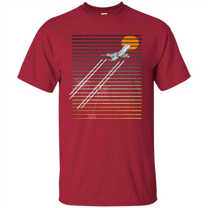 Retro Jet Sunset T-shirt Cardinal