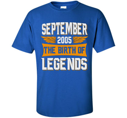 September 2005 The Birth Of Legends - Birthday T-Shirt t-shirt Royal