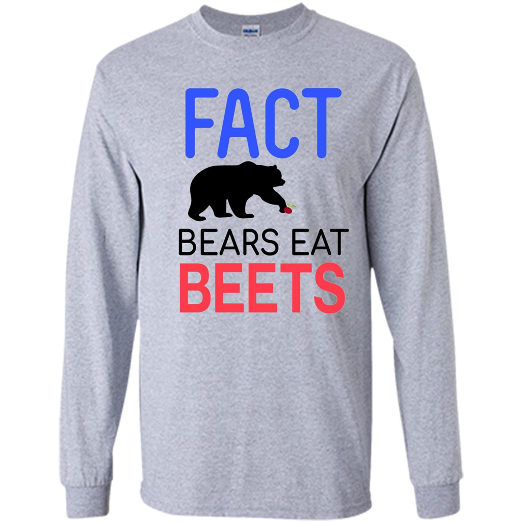 FACT Bears Eat Beets T-shirt Funny Men Women Novelty Gift Sport Grey