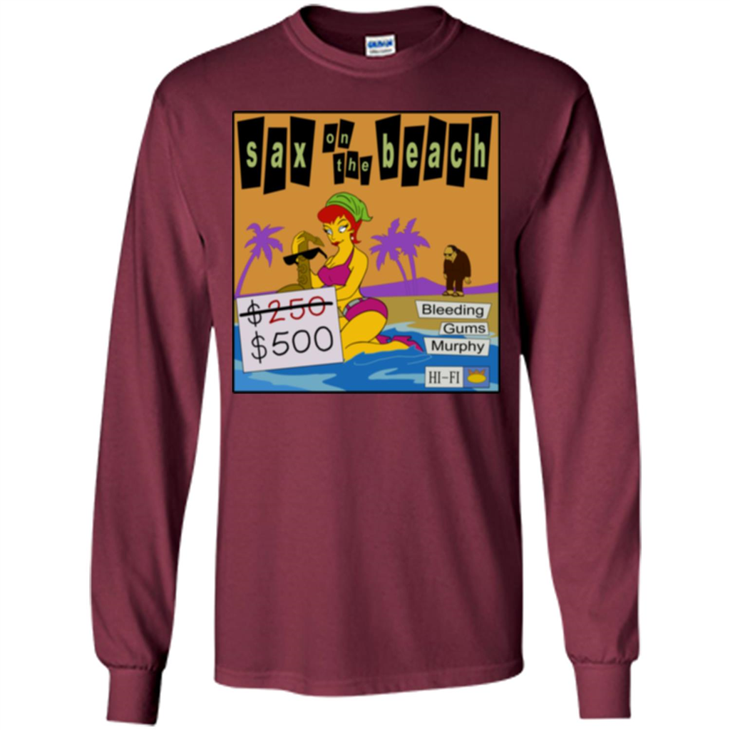 Sax on the Beach Discount Edition T-shirt Maroon