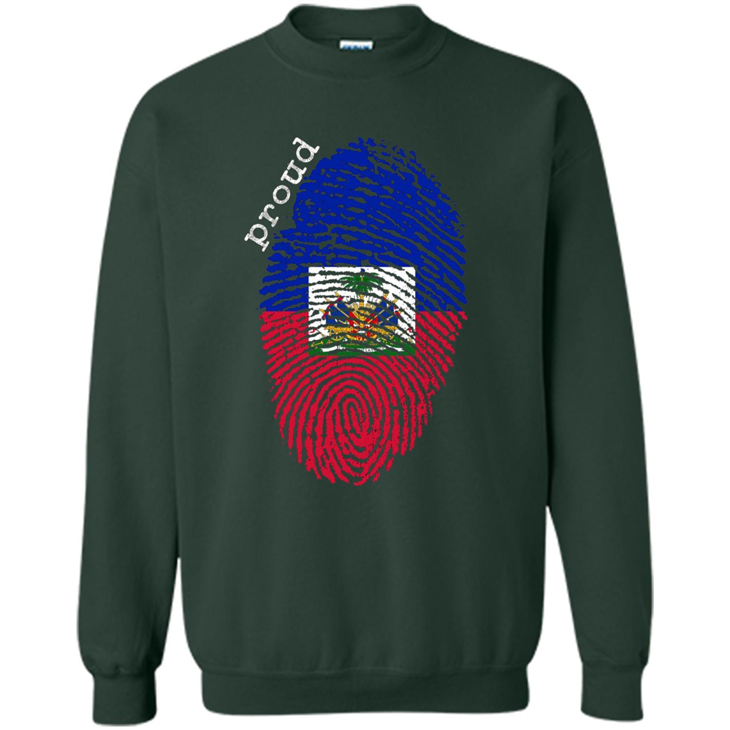 Haiti shirt - Haiti National Flag T-shirt Forest Green