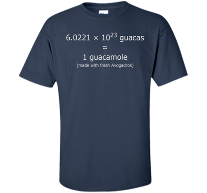 Scientist T-shirt Avogadro's Number Guacamole T-shirt Navy
