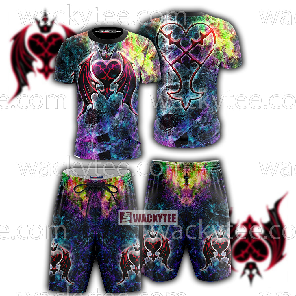 Kingdom Hearts Heartless Emblem Cosplay 3D Beach Shorts