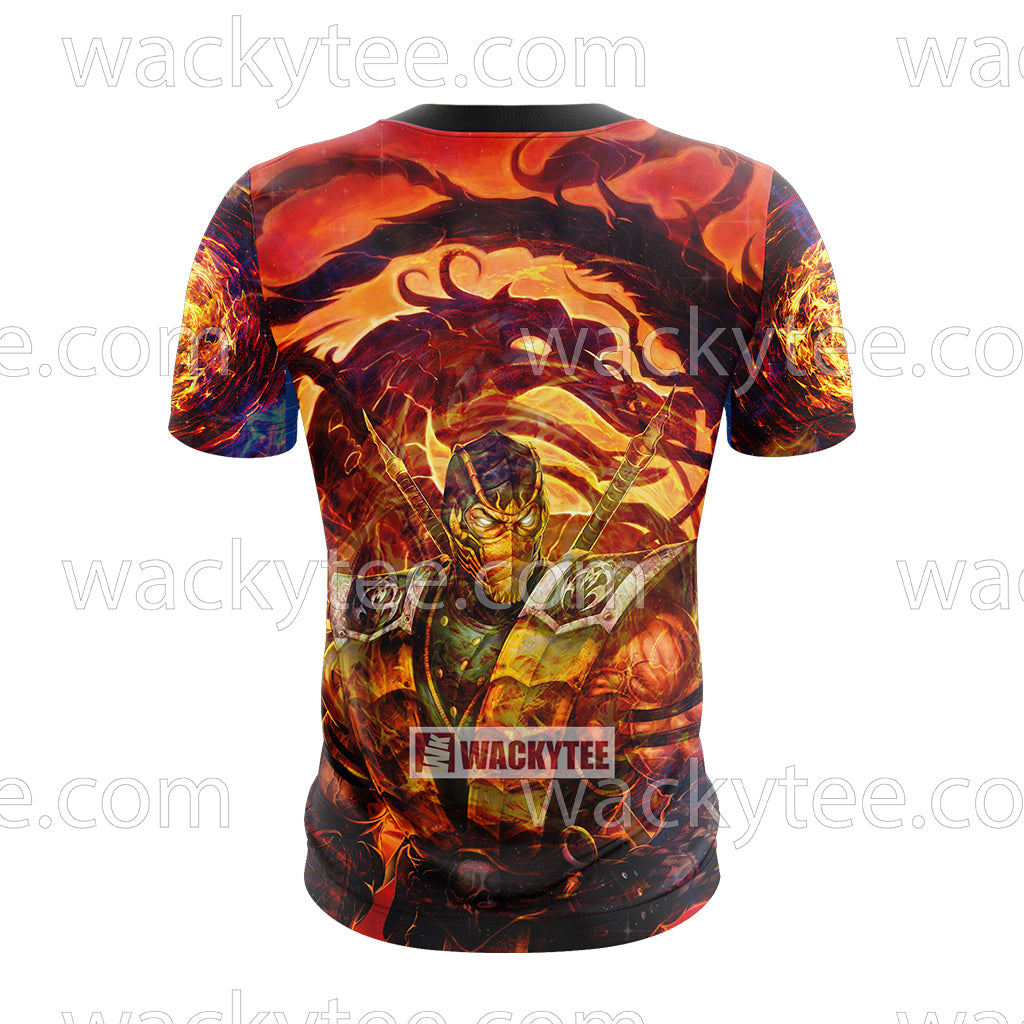 Mortal Kombat Scorpion Cosplay Unisex 3D T-shirt