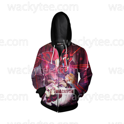 Yu Gi Oh! Jack Atlas And Red Demon's Dragon Zip Up Hoodie Jacket