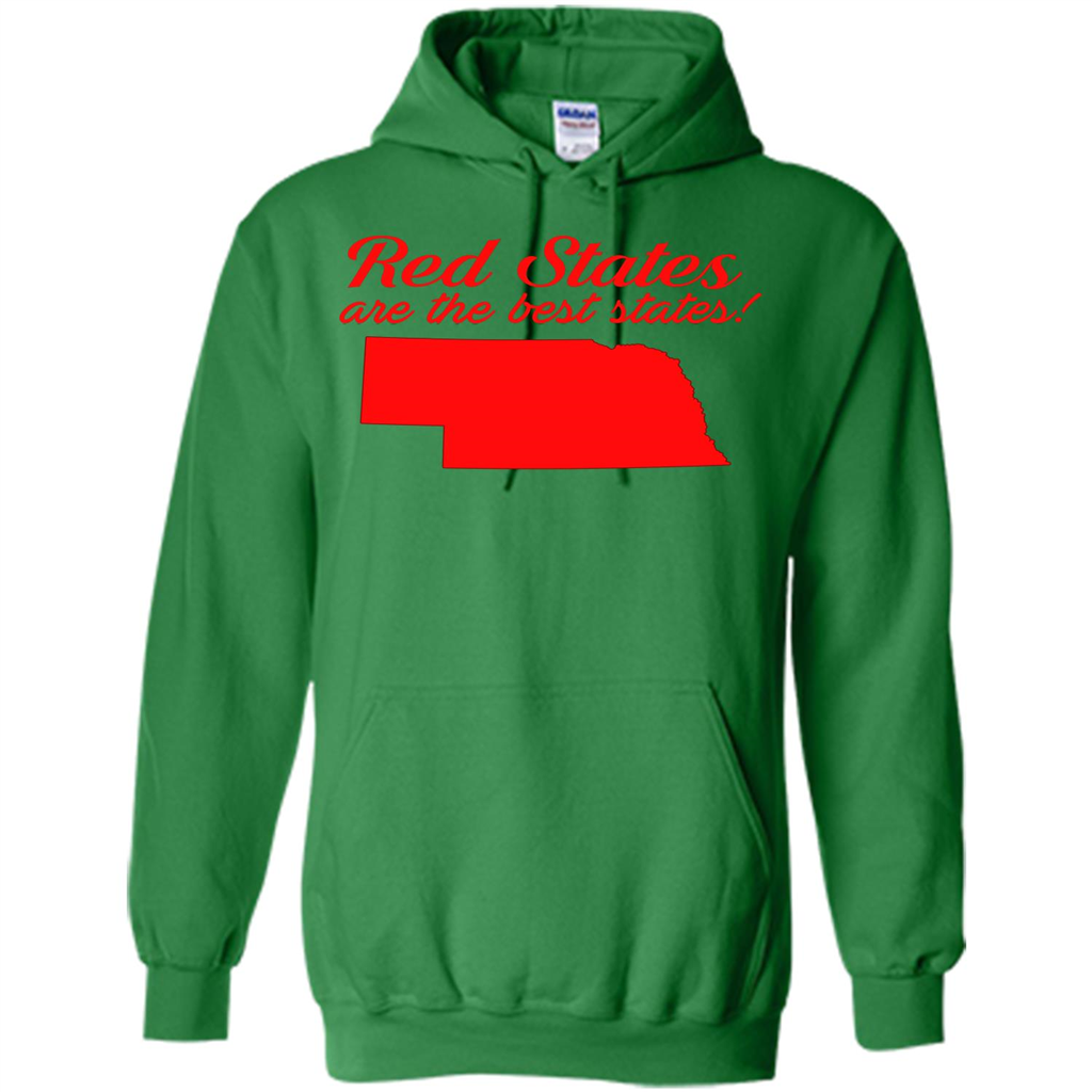 Nebraska T-shirt Red States Are The Best States Irish Green