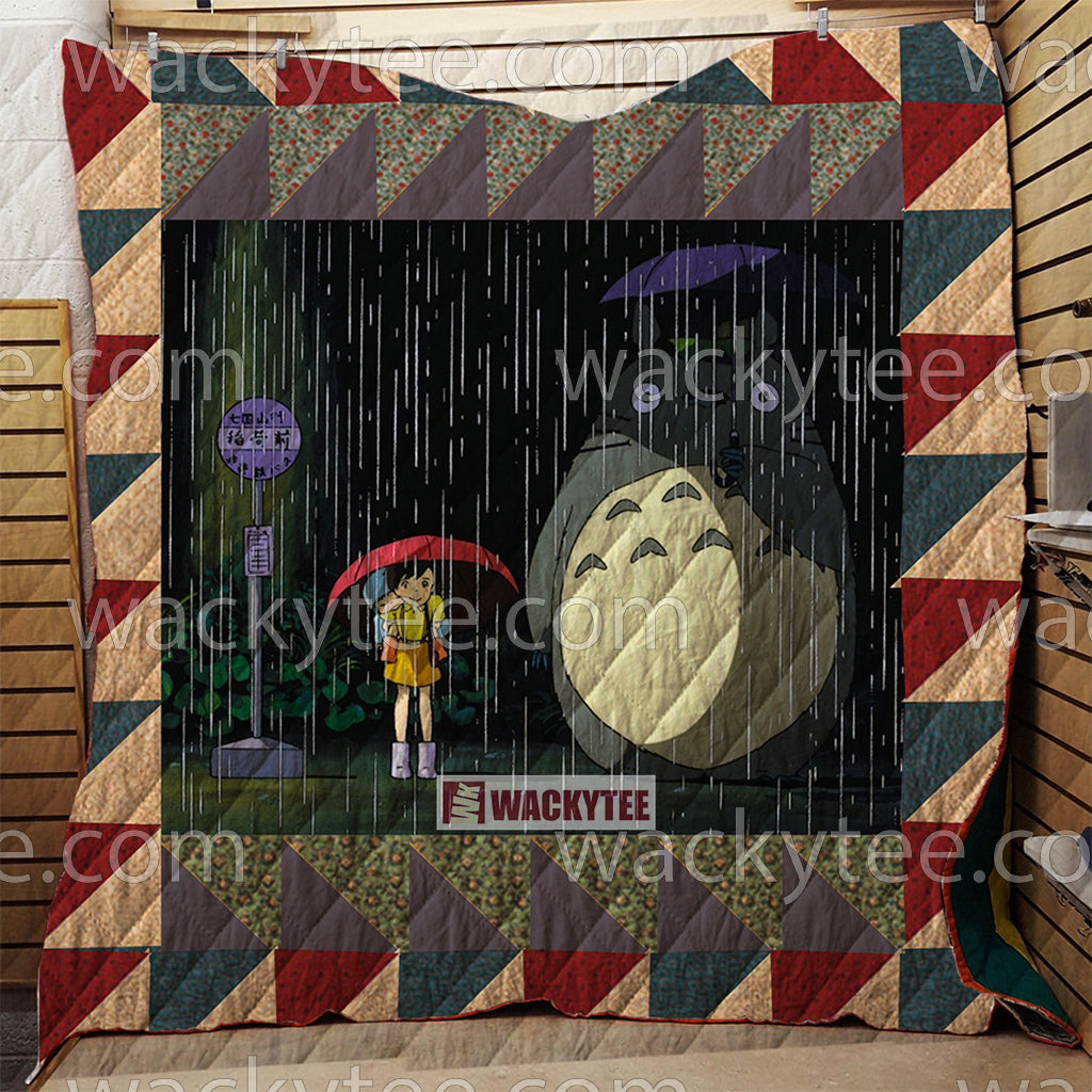 Studio Ghibli My Neighbor Totoro 3D Quilt Blanket Queen (203x228CM)