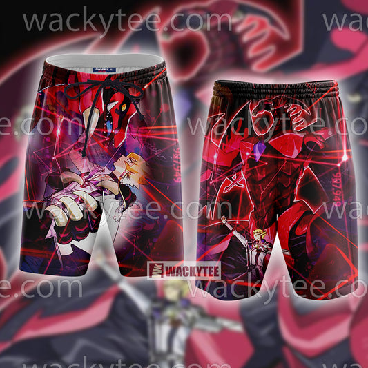 Yu Gi Oh! Jack Atlas And Red Demon's Dragon Cosplay Beach Short