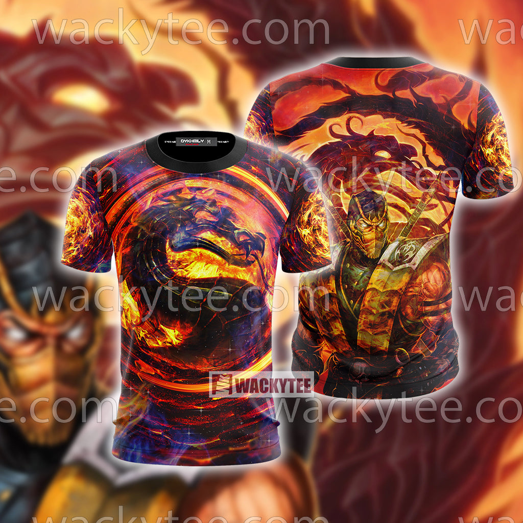 Mortal Kombat Scorpion Cosplay Unisex 3D T-shirt T-shirt