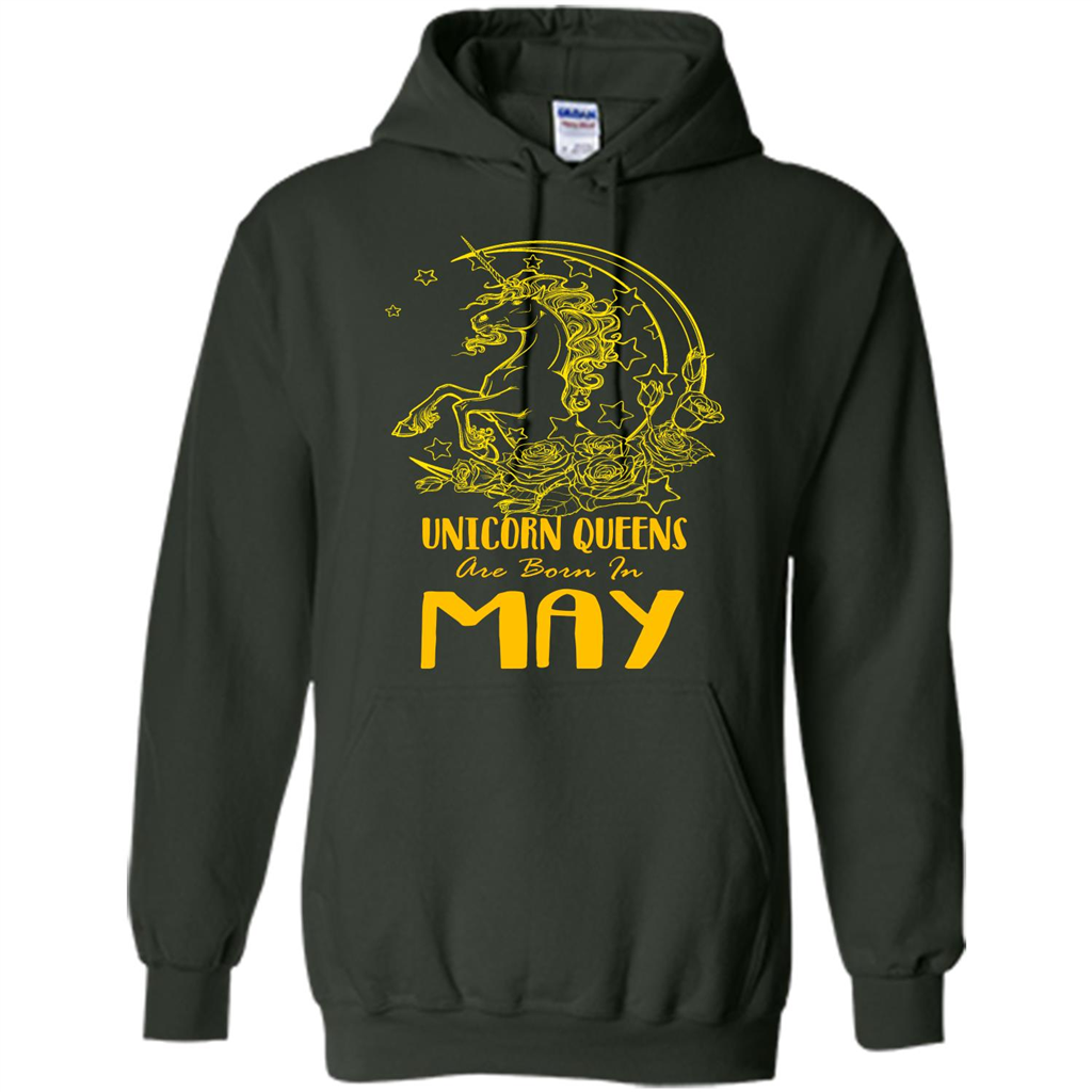 May Unicorn T-shirt Unicorn Queens Are Born In May Forest Green