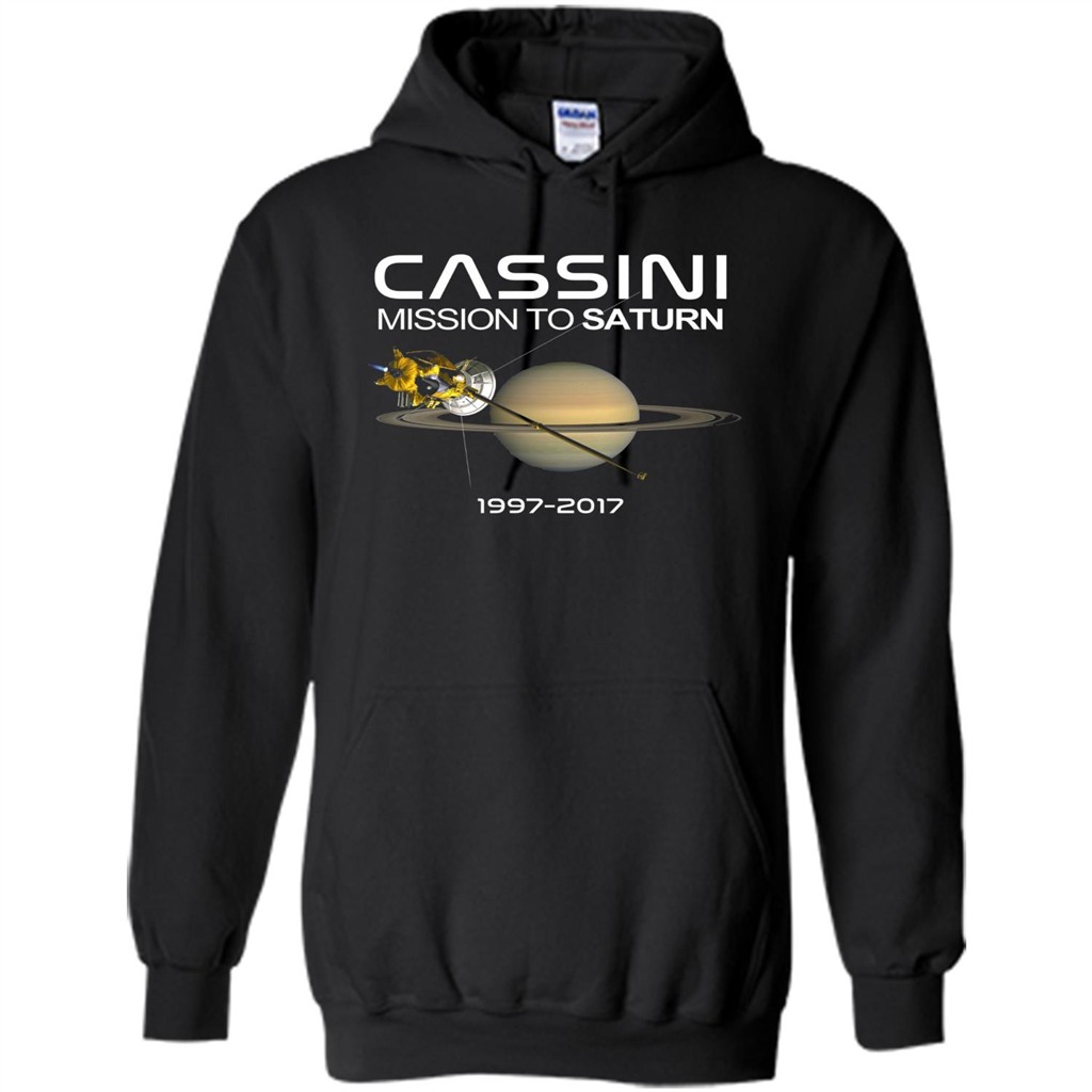 Cassini Mission to Saturn Space T-Shirt Black