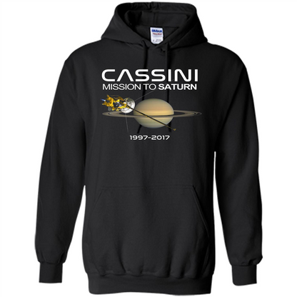 Cassini Mission to Saturn Space T-Shirt Black