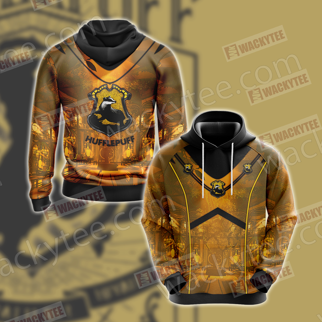 Howarts Harry Potter - Hufflepuff House New Version Unisex 3D Hoodie