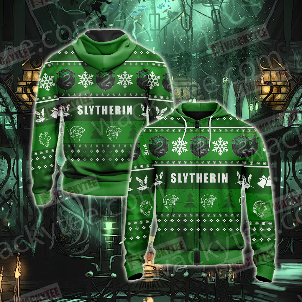 Harry Potter - Slytherin House New Version Unisex Zip Up Hoodie