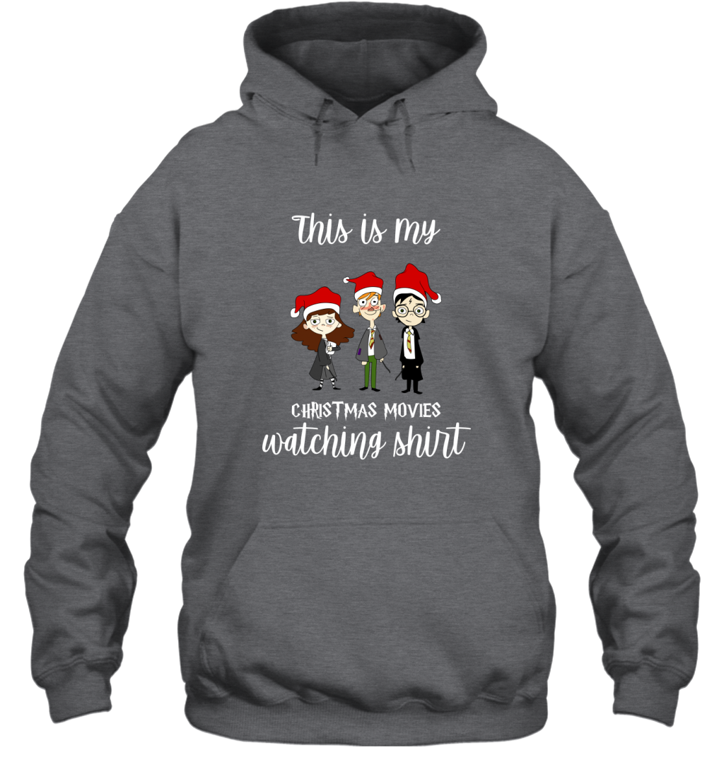 This Is My Christmas Movies Watching Shirt Harry Potter Fan Hoodie Hoodie Dark Heather