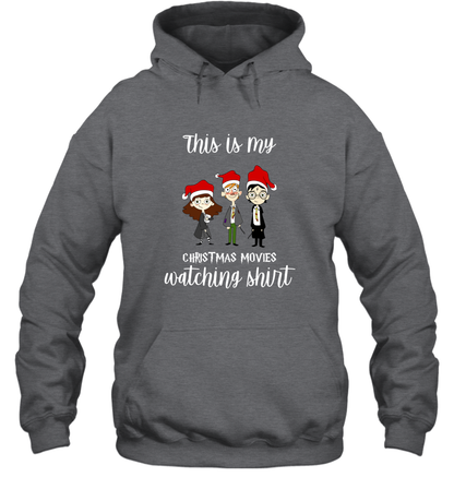 This Is My Christmas Movies Watching Shirt Harry Potter Fan Hoodie Hoodie Dark Heather