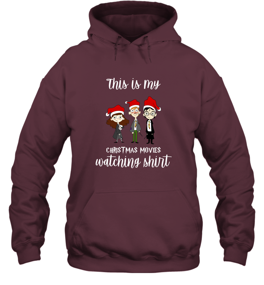This Is My Christmas Movies Watching Shirt Harry Potter Fan Hoodie Hoodie Maroon