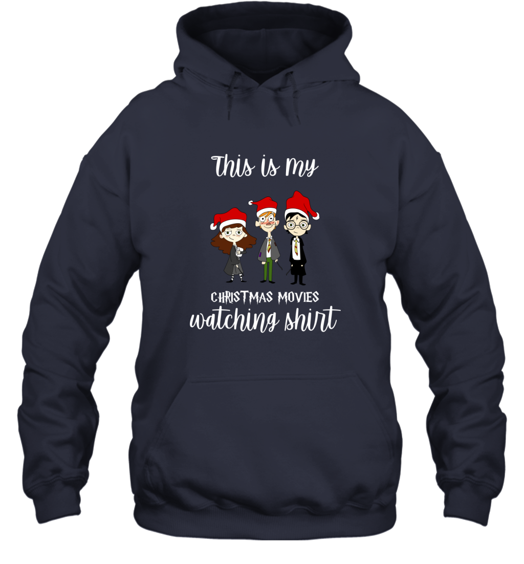 This Is My Christmas Movies Watching Shirt Harry Potter Fan Hoodie Hoodie Navy