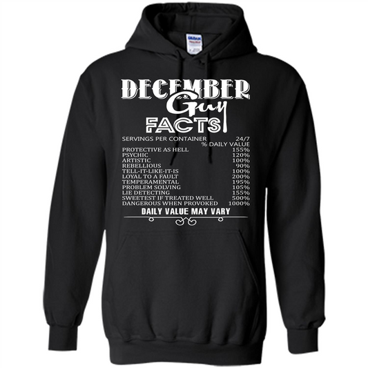 December Guy Facts T-shirt Black