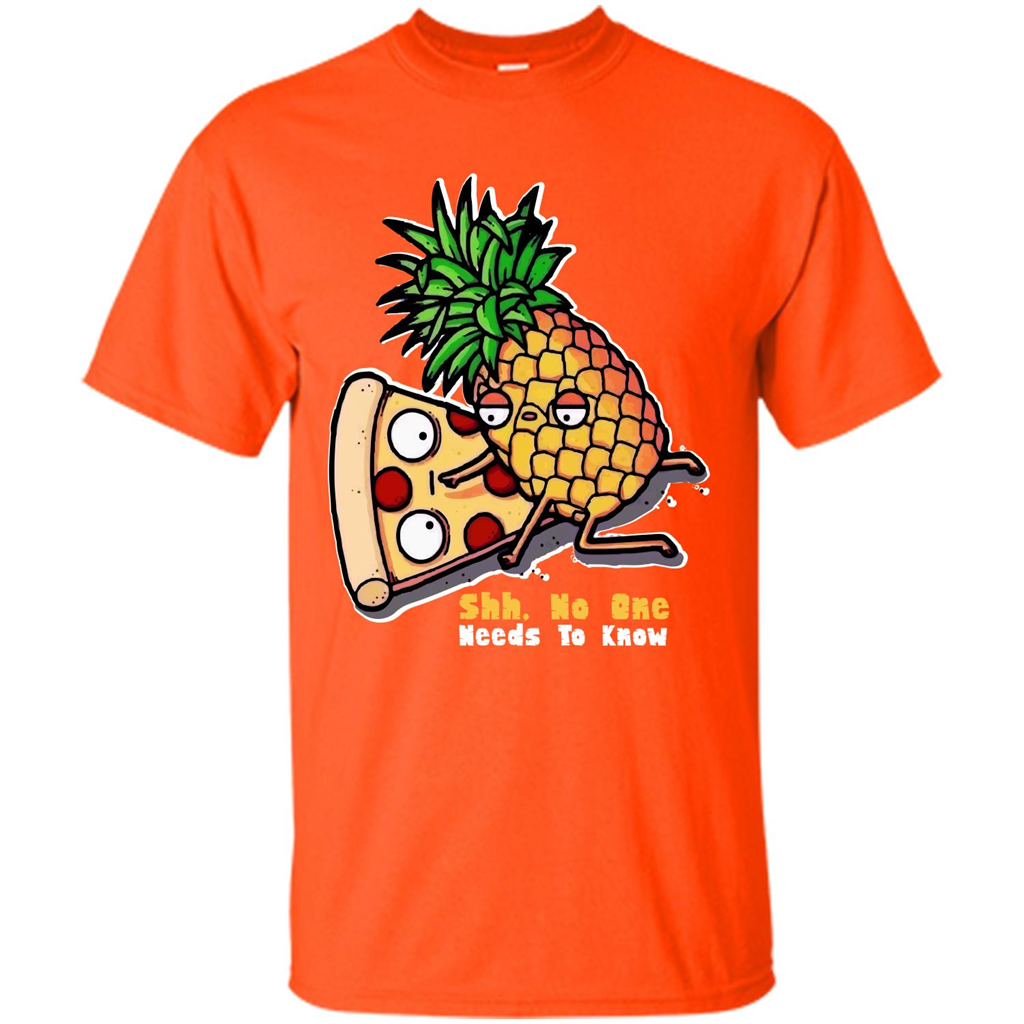 Pizza. Shh, No One Needs To Know T-shirt Orange