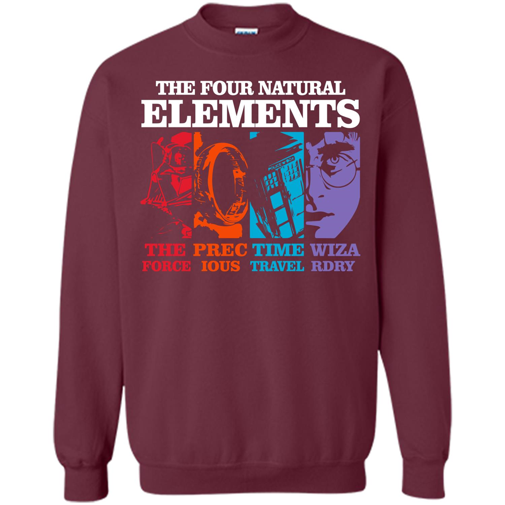 Movie T-shirt The Four Natural Elements T-shirt Maroon