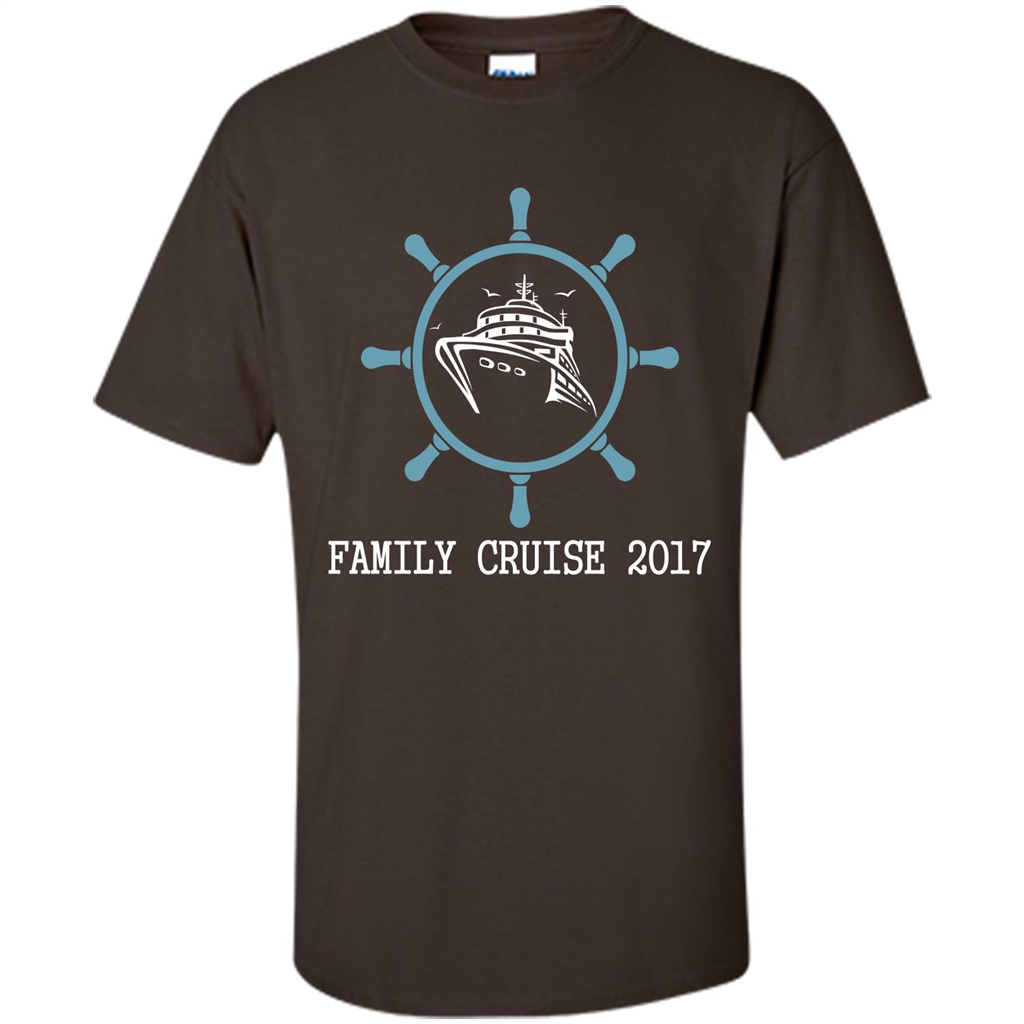 Family T-shirt Family Cruise 2017 Dark Chocolate