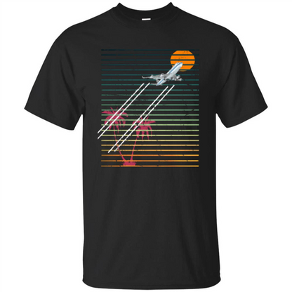 Retro Jet Sunset T-shirt Black