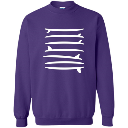 Surfing T-shirt The Longboard Single Fin Surfer T-shirt Purple
