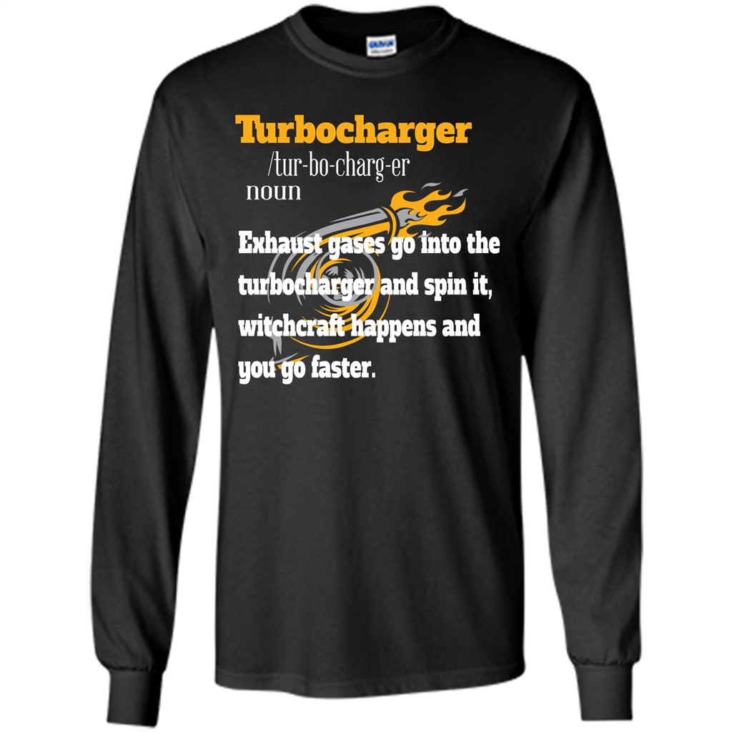 Car Lover T-shirt Turbocharger Exhaust Gases Go Into The Turbocharger Black