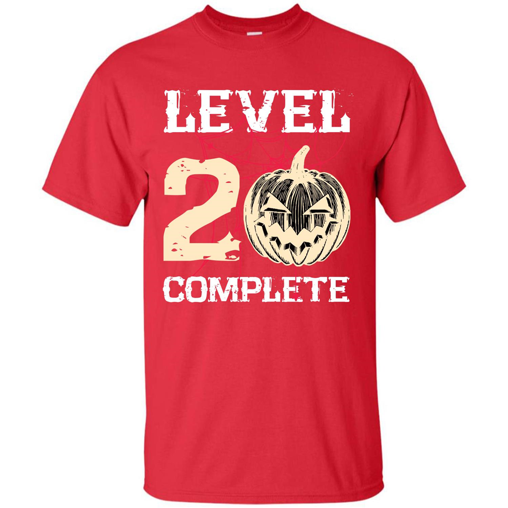 Halloween T-shirt Level 20 Complete Red