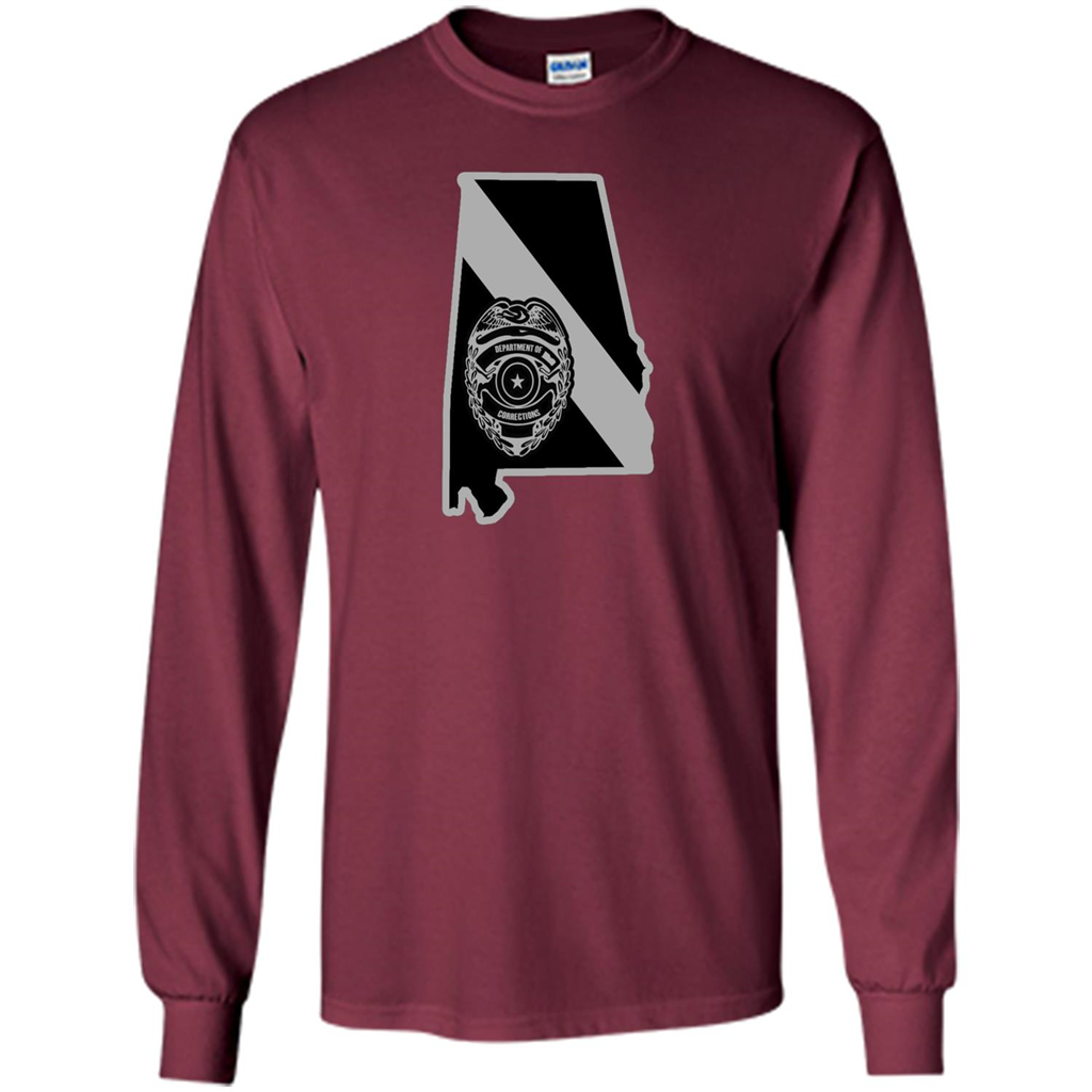 Corrections Officer Thin Silver Line Family Support Alabama Maroon